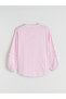 Pink Crochet Collar Oversize Blouse - 6