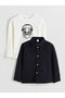 Black Boys' Shirt and T-Shirt Set 2-Piece from Plus-Store - 3