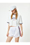 Women's Beige Elastic Waist Mini Shorts - 2