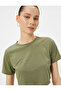 Women's Khaki Basic T-Shirt - 2