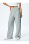 Women's Grey Wide-Leg Sweatpants - 3