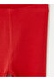 Lcw Kids Red Elastic Waist Girls Basic Leggings - 2
