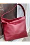 Large Size Burgundy Color Buckle Adjustable Ring Strap Tote Women's Hand and Shoulder Bag - 4