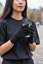 Unisex Black Fleece Gloves Winter Gloves (1 Piece) - 2