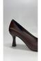 Women's Bitter Brown Patent Leather Buckle Pointed Toe Thin Heeled Classic Shoes Stylish Elegant Style - 5