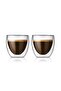 New Design Double Wall Borosilicate 250 ml Transparent Glass Cup 2 Pieces 2771 - 3