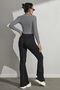 2-Piece Set - Fisherman Neck Long Sleeve Blouse, Spanish Legging Tights Set - 8