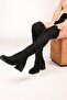 Laceless Stretch Detailed Thermo Sole Genuine Leather Boots 336-1236 Women's Boots - 5