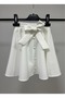 Girl's White Long Sleeve Ataturk T-Shirt White Flared Skirt Performance Set April 23 October 29 November 10 - 5