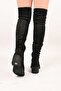 Laceless Stretch Detailed Thermo Sole Genuine Leather Boots 336-1236 Women's Boots - 8