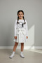 Girl's White Long Sleeve Ataturk T-Shirt White Flared Skirt Performance Set April 23 October 29 November 10 - 2