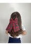 Red Plaid Children's Ballerina Bow Automatic Clip - Stylish, Cute and Comfortable to Use - 2