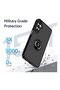 Samsung Galaxy A27 Compatible Case with Ring Stand Extra Impact Protection Hard Silicone Cover - Green - 2