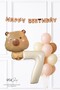 Capybara Theme Birthday Balloon and Banner Decoration Set Capybara Concept