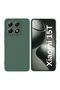 Xiaomi 15t Compatible Silicone Case - Flexible Pastel Color Cover with Camera Protection - Green