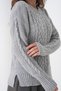 Women's Self Textured Long Sleeve Crew Neck Sporty Stylish Winter Knitwear Sweater - 7