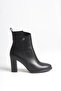 Women's Genuine Leather Heeled Boots – Handmade, Zippered, Stylish Design - 4