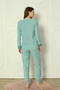 Fwn 3300 Plush Welsoft Fleece Winter Cute Rabbit Women's Pajama Set - 4