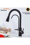 Kitchen Sink Faucet with Dual Flow Water Filtration Outlet and Spiral Spray Nozzle, 7-Year Warranty, Imported, Matte Black.