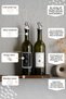 Amber with Wooden Stand 2 Pack 750 ml Olive Oil Oil Bottle Oil Pot 750 Sb with Stand - 2