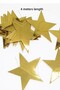 New Year Gold Star Extends Pine Tree Ornament Christmas Tinsel Gold Star Decorative Decorations 4meter - 2