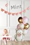 Pink 6 Month Party Balloon Set Cream Retro Bear Half Age Balloon Set with Bow Banner