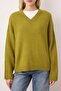 Wardrobe Essentials Yağ Yeşil Basic Geniş Kalıp Yumuşak Dokulu Triko Kazak | TWOAW26KZ00091 - 3