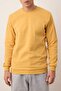 Mustard Regular/Normal Cut Fleece Crew Neck Sweatshirt/Pajama Top Tmnaw26Sw00033 - 6