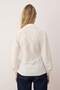 White Button Detailed Adjustable 100% Cotton Poplin Shirt Twoaw26Go00101 - 4