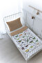 Organic Printed Baby (100X150 cm) Quilt Set - Iconic Series - Dinosaur Alphabet