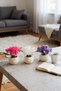 3-Piece Artificial Wet Hydrangea Flower Arrangement in Handmade Concrete Flower Pot Mother's Day Valentine's Day Gift