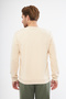Men's Crew Neck 3 Thread Cotton Relaxed Sweatshirt – Beige Regular Fit - 8