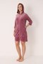 Women's Cotton Hooded Velvet Winter Dress / Dusty Rose 3600 - 5