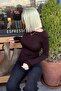 Bitter Brown Boat Neck Long Sleeve Bodysuit Sh322 - 4