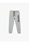 Printed Sweatpants with Raised Print and Elastic Waist