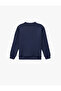 Dinosaur Printed Raised Long Sleeve Crew Neck Sweatshirt - 2