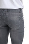 Men's Jeans Gray Nail Trim Slim Fit Skinny Fit Buttoned Trousers - 6