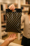 26X38 cm 50 Pieces Black Striped Store Bag Number 2 - 2