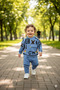 Boy's baby letter printed pocket long sleeved seasonal 3-6-12-18-24 months top-bottom set