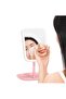 Adjustable LED Makeup Mirror with Storage Tray Pink - 2