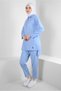 STRIPED SHIRT COLLAR DOUBLE PANT SUIT 43601 - 2