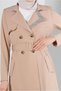 PLAID DETAILED BELTED TRENCH COAT 10715 - 4