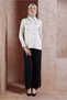Satin Blouse with Flower Detail 44632 - 2