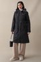 Zipper Detailed Fur Coat - Black