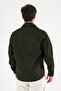 Men's Khaki Comfortable Fit Sports Jacket with Hood, Double Pockets and Snap Fasteners - 6