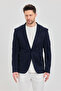Ferico Men's Dark Navy Polyviscon Fabric Slim Fit Blazer Jacket - 5