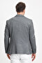 Abrines Men's Black-Grey Cotton Lycra Stretching Fabric Slim Fit Sports Blazer Jacket - 7