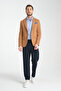 Baselnaa Men's Mustard Oversize Large Size Slim Fit Lined Buttoned Basic Blazer Jacket - 2