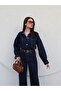 Buttoned Front Oversize Denim Set with Pockets - 7