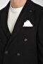 Baselna Krv Men's Black Double Breasted 6 Pieces Metal Button 4 Seasons Blazer Jacket - 2